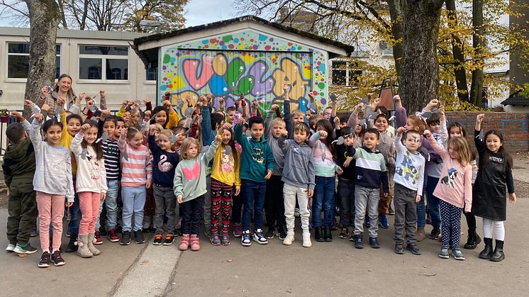 Übergabe der BLINKIS in der Grundschule. Die jungen Schülerinnen und Schüler waren wieder begeistert.