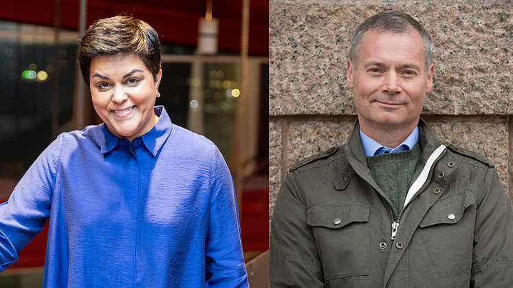 Parul Sharma, foto: Mikael Renström, och Johan Kuylenstierna, foto: Ange Thorleif Robertsson