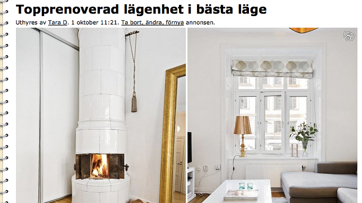 Uthyresmarknaden i Stockholm stad:  Utbud- och prisutveckling skiljer sig mellan förort och innerstad