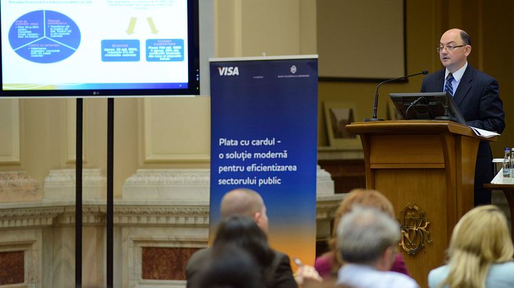 Cătălin Creţu la a doua ediţie a conferinţei "Plata cu cardul – o soluţie modernă pentru eficientizarea sectorului public"