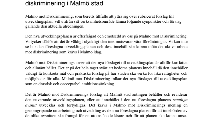 Remissvar_Strategisk utvecklingsplan mot diskriminering_Malmö stad.pdf