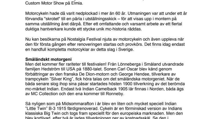 Motorcykelfrossa på Nostalgia Festival i Ronneby 