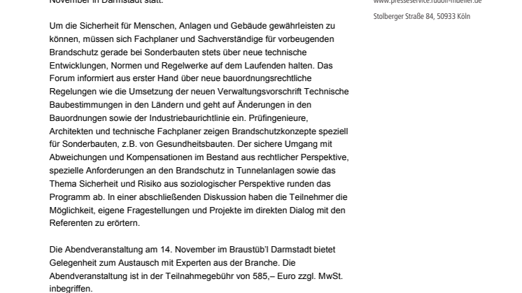 Brandschutzforum 2019 – Brennpunkt Sicherheit