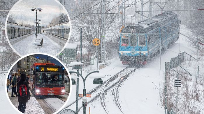 Så påverkas SL:s trafik av snö och kyla
