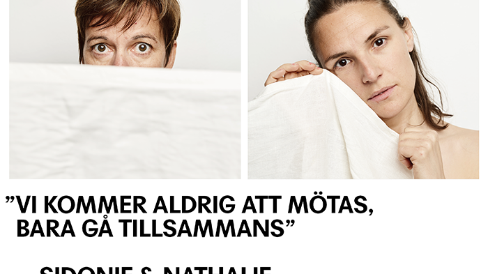 ”Sidonie & Nathalie: Från Limhamn till Lofoten” får urpremiär på Malmö Stadsteaters scen Intiman 12 september 2020. På bilden Cecilia Lindqvist (Sidonie) och Sandra Stojiljkovic (Nathalie). Foto: Johan Sundell