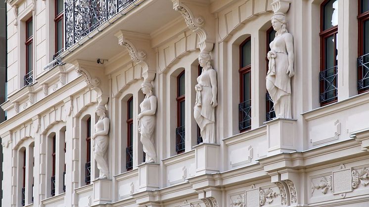 Rekonstruierte historische Fassade von Arwed Rossbach