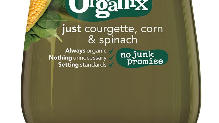 Organix just courgette, corn & spinach