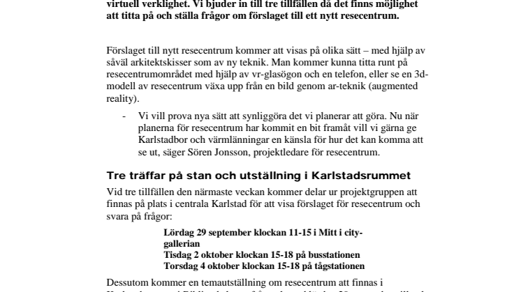 Besök nya resecentrum virtuellt