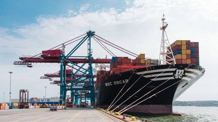 MSC Oscar calling APM Terminals Gothenburg