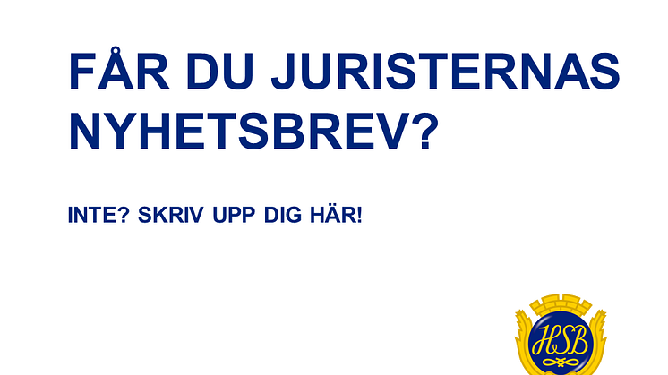 Får du juristernas nyhetsbrev? 