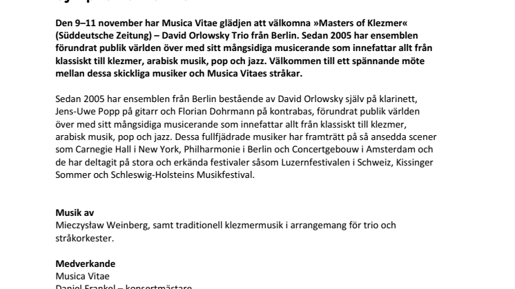Symphonic Klezmer