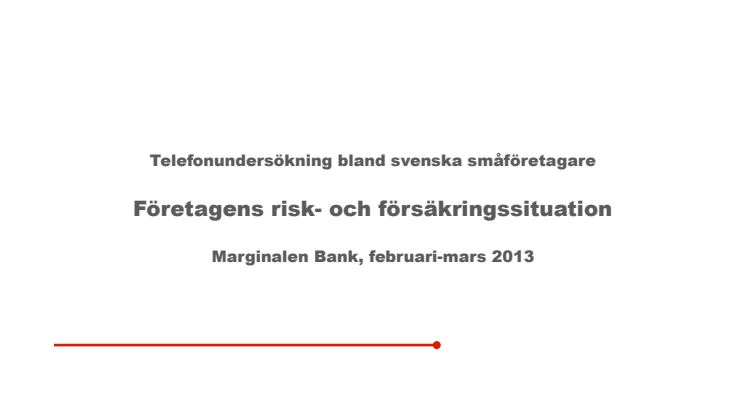 Undersökning småföretag - hälften av alla småföretagare kan inte vara hemma från jobbet