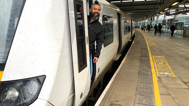 Driver Clint Almeida at Blackfriars during his final assessment for driving in ETCS and ATO