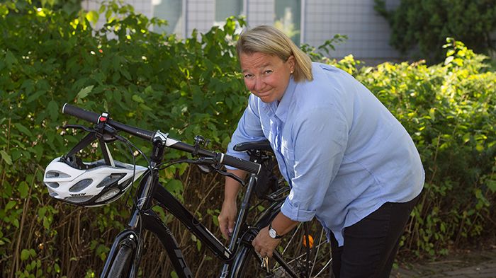 ​Tuijan työmatka taittuu polkupyörällä