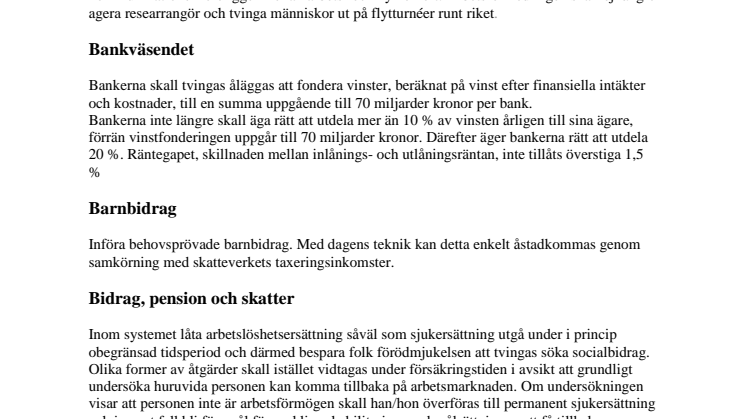 Partiprogram för Frihetspartiet
