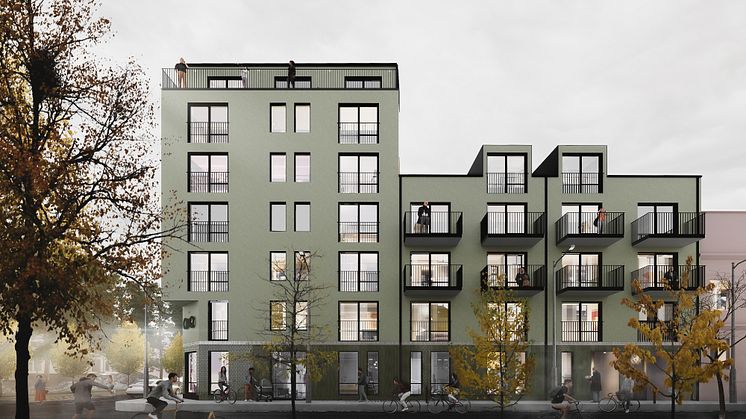 Cykeln i centrum i nytt bostadshus på Östra Sorgenfri