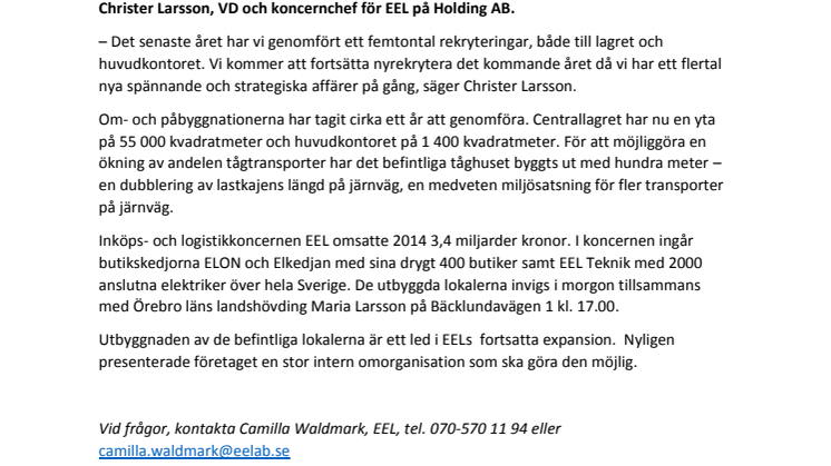 EEL bygger ut och nyanställer