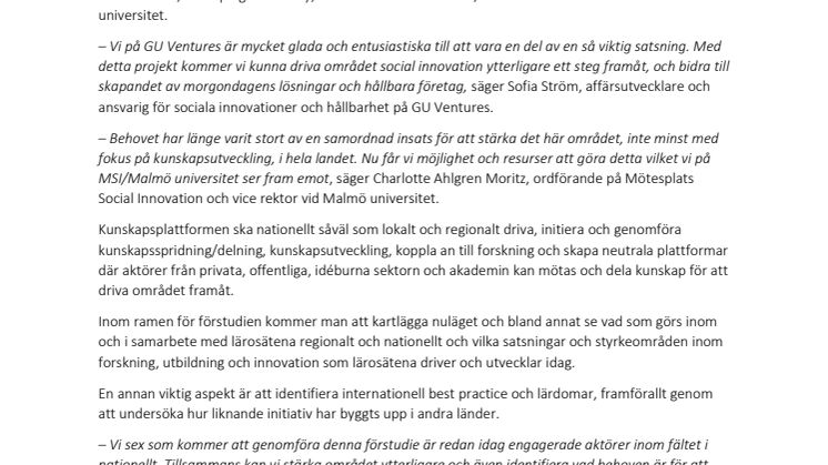 GU Ventures växlar upp arbetet med social innovation