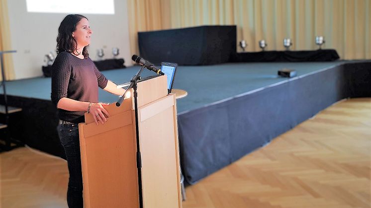 Friederike Hansell beim ersten Basiskurs "Welterbe" in Annaberg-Buchholz