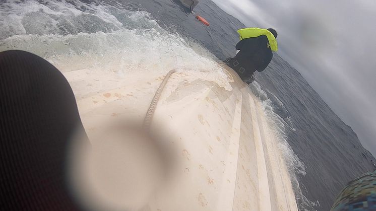 Hi-res image - ACR Electronics - GoPro footage of the fishermen awaiting rescue