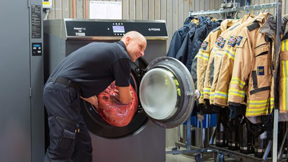 Tvättmaskiner utvecklade för räddningstjänsten