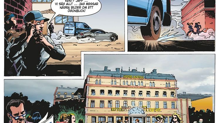 Seriesida från äventyr med Fantomen i Göteborg 2025.