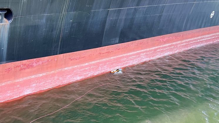 Side of ship in action