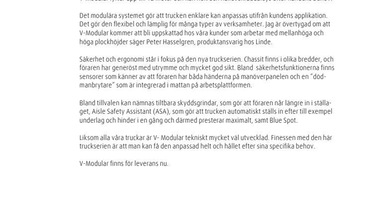V-Modular – helt skräddarsydd efter dina behov