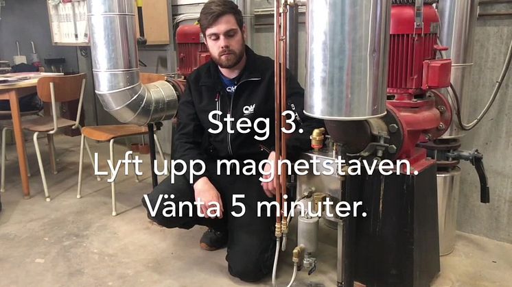 QTF Drift och Underhåll 2: Underhållsavgasare – rengöring av magnetitfiltret 