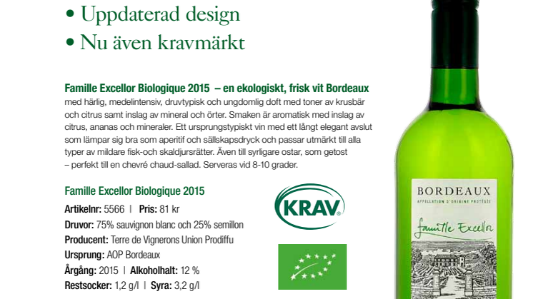 Famille Excellor- uppfyller alla krav!