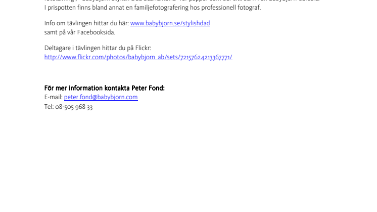 BabyBjörn vill inspirera pappor att bära nära 
