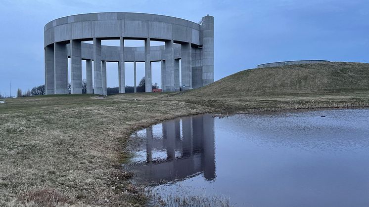 Filborna vattentorn Helsingborgs stad foto NSVA skymning
