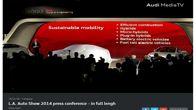 Audi pressekonference på LA Auto Show 2014