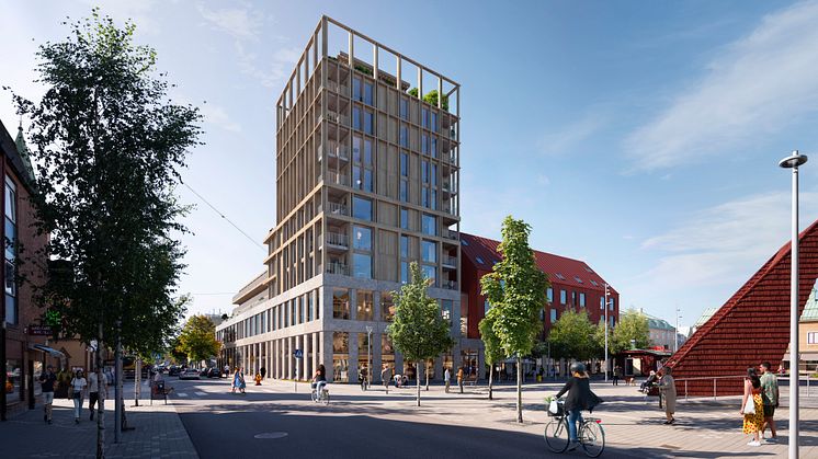 Dreem arkitekters och Point Properties förslag för upprustning av Brotorget Södra 