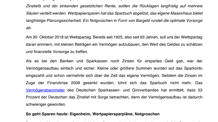 Eigenheim und Wertpapiere sind das neue Sparbuch – Vermögensaufbau im Zinstief