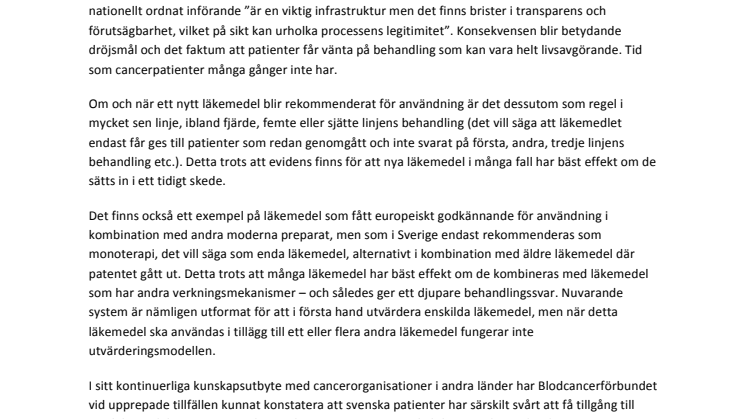 Tid är inte en lyx som blodcancerpatienter kan unna sig 