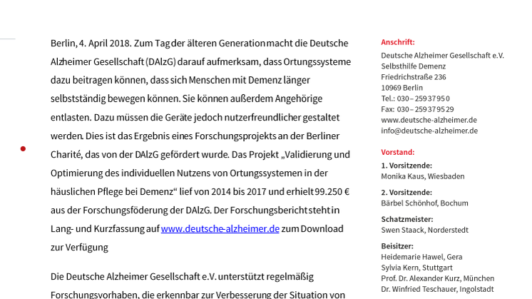 Forschungsergebnisse veröffentlicht: Nutzerfreundliche Ortungssysteme können Selbstständigkeit fördern und Angehörige entlasten 
