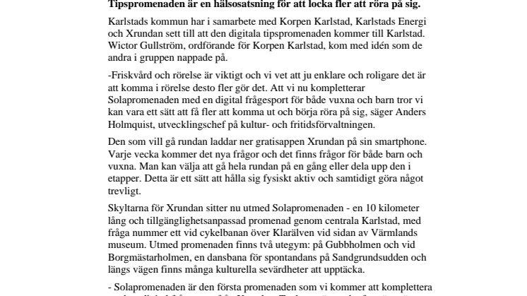 Digital tipsrunda ska locka fler till rörelse