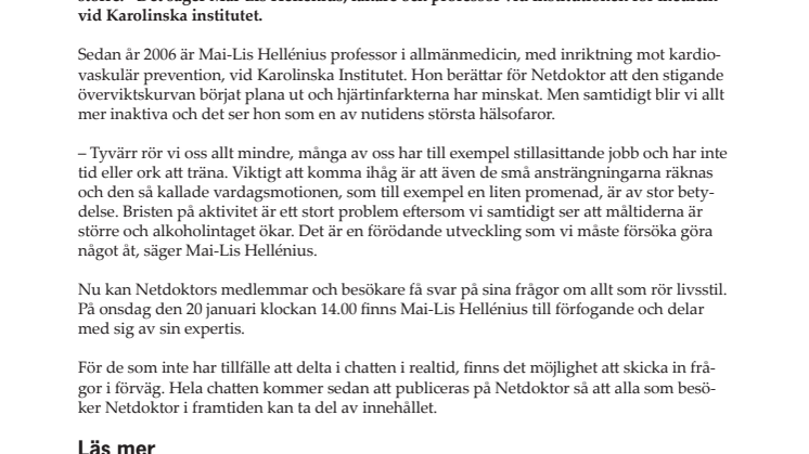 Stillasittande ett stort hälsoproblem