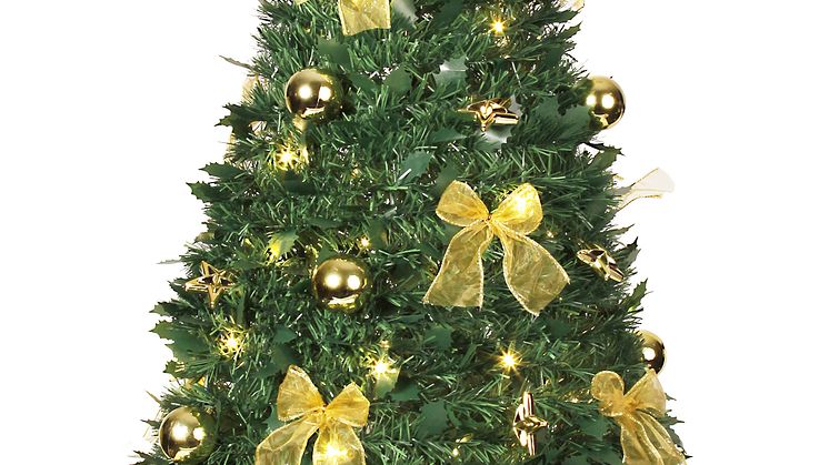 Julgran pop-up, frilagd-guld
