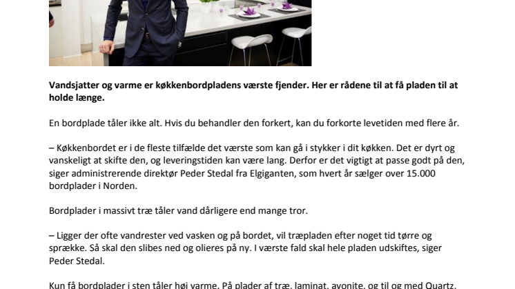 Dette kan ødelægge køkkenbordet