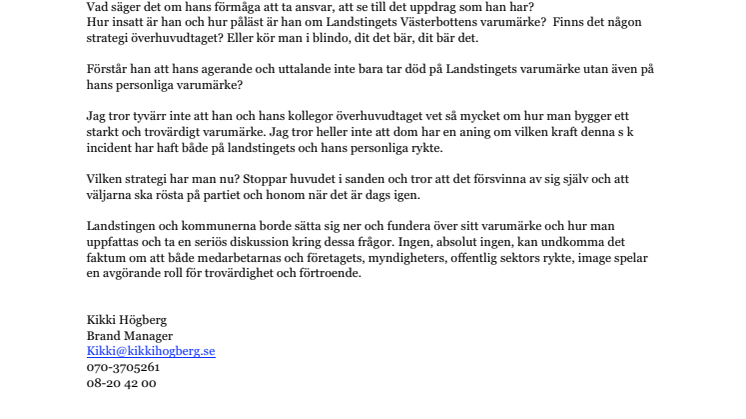 Ett varumärkes förfall