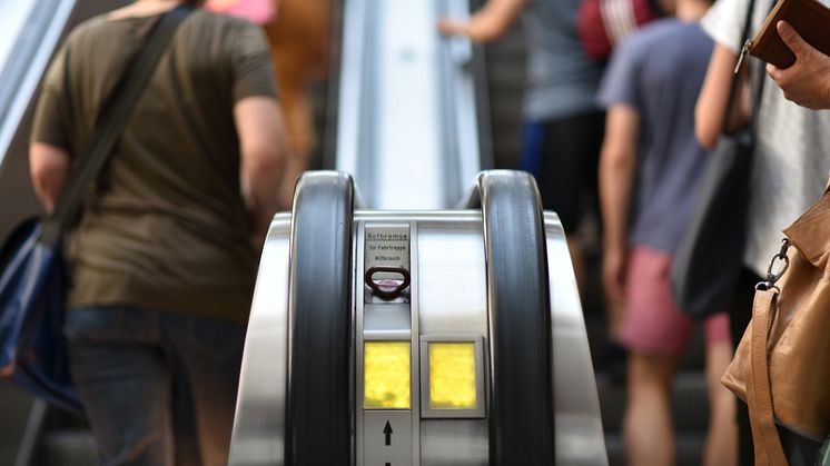 Fahrtreppe in einer Stadtbahnhaltestelle