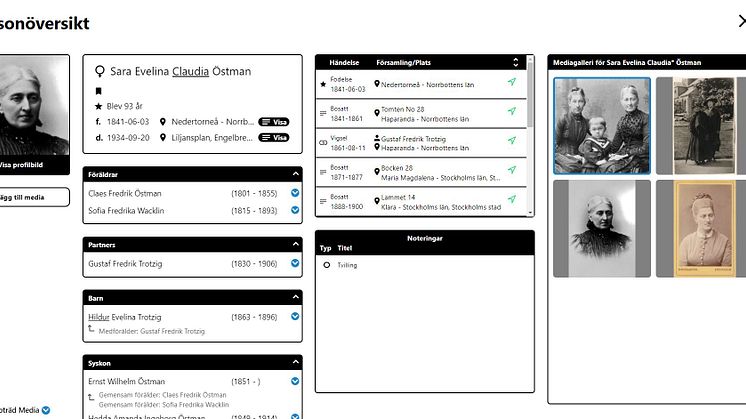 Nyheter i ArkivDigitals släktträd 