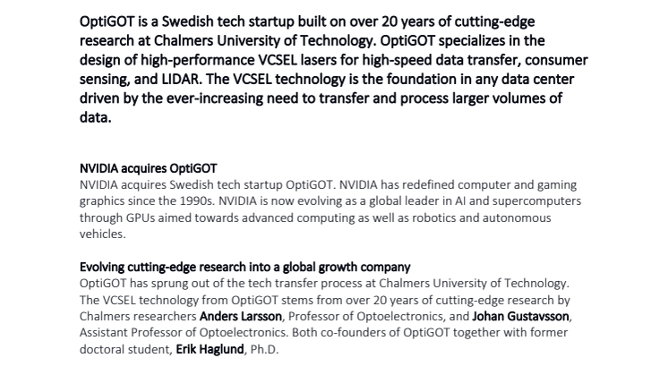 ENGLISH - Pressrelease OptiGOT Chalmers Ventures NVIDIA 2020.pdf