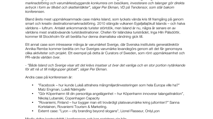 Svensk och nordisk platsmarknadsföring lockar många till Stockholm