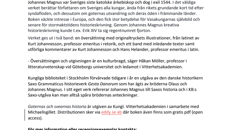 Sveriges äldsta historia i unik översättning – 500 år efter originalutgåvan