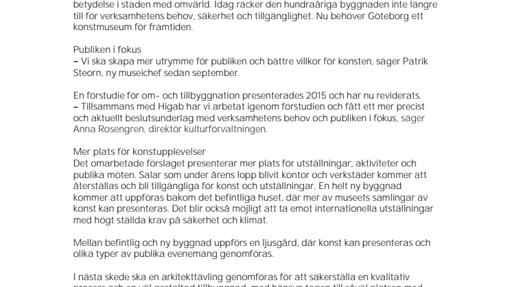 Ett steg närmare framtidens konstmuseum i Göteborg