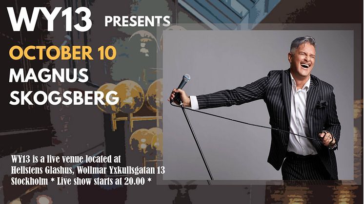 Magnus Skogsberg live at Hellstens Glashus WY13- fri entré