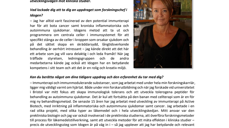 Intervju med Anette Sundstedt – Idogens nytillträdda CSO 